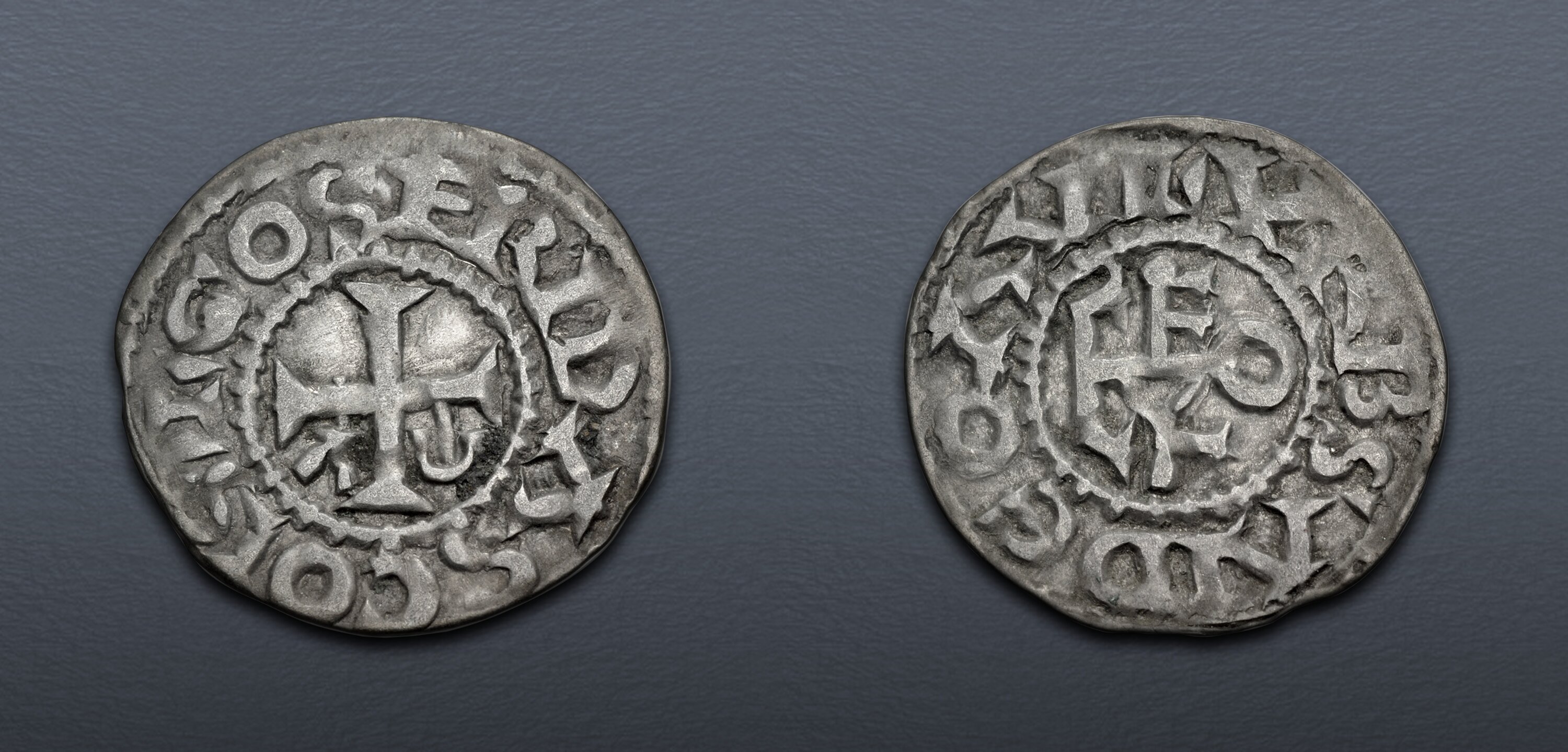 FRANCE, Provincial. Anjou (county). Geoffroi II or III. 1040–1067. AR ...