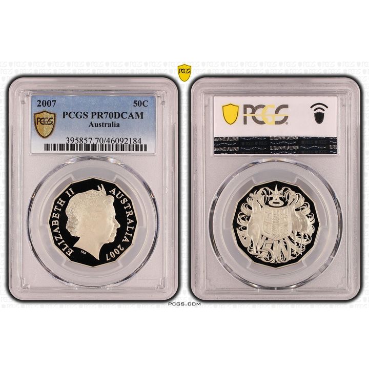 2007 Australia Fifty Cent, 50c PCGS - PR70DCAM POP 49/0 -184