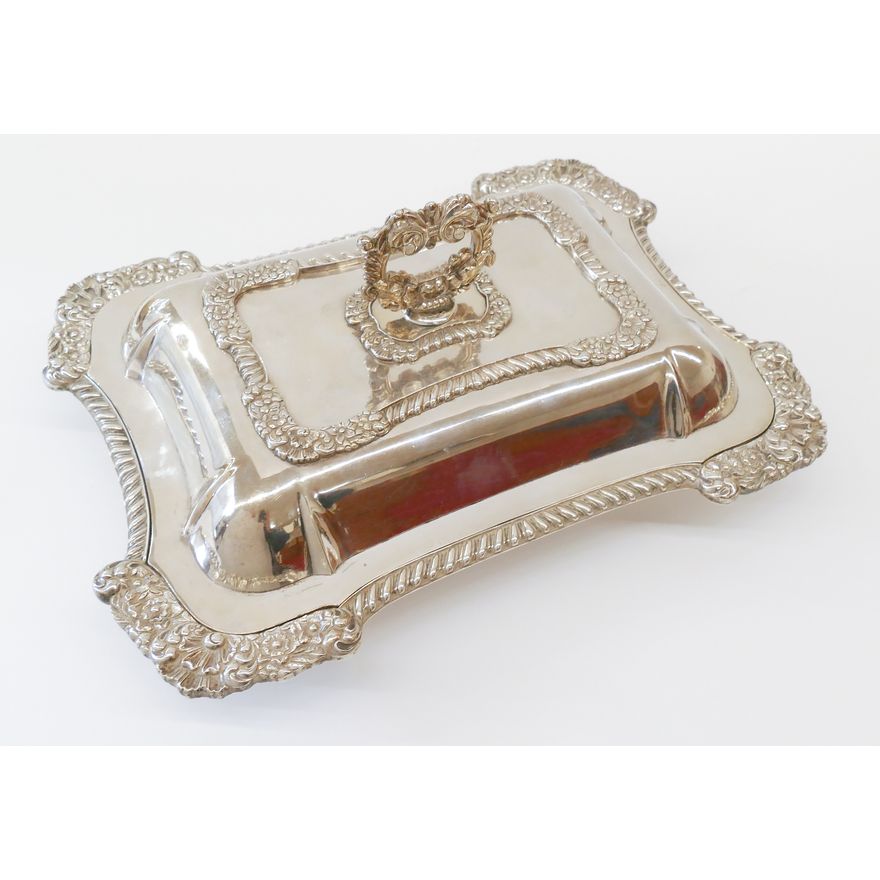 German 900 Silver Covered Entree Dish