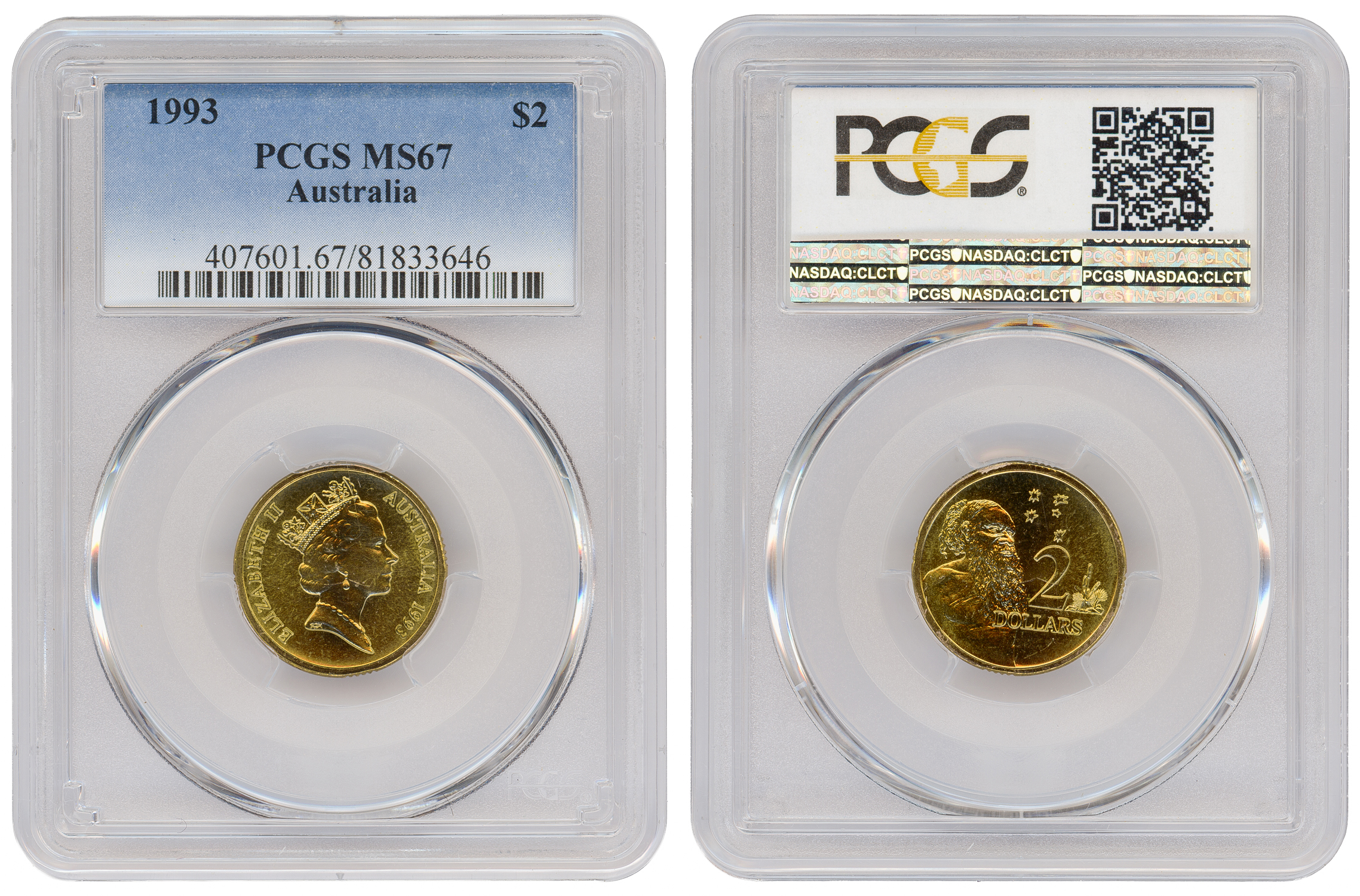 Two Dollar, 1993, PCGS MS67
