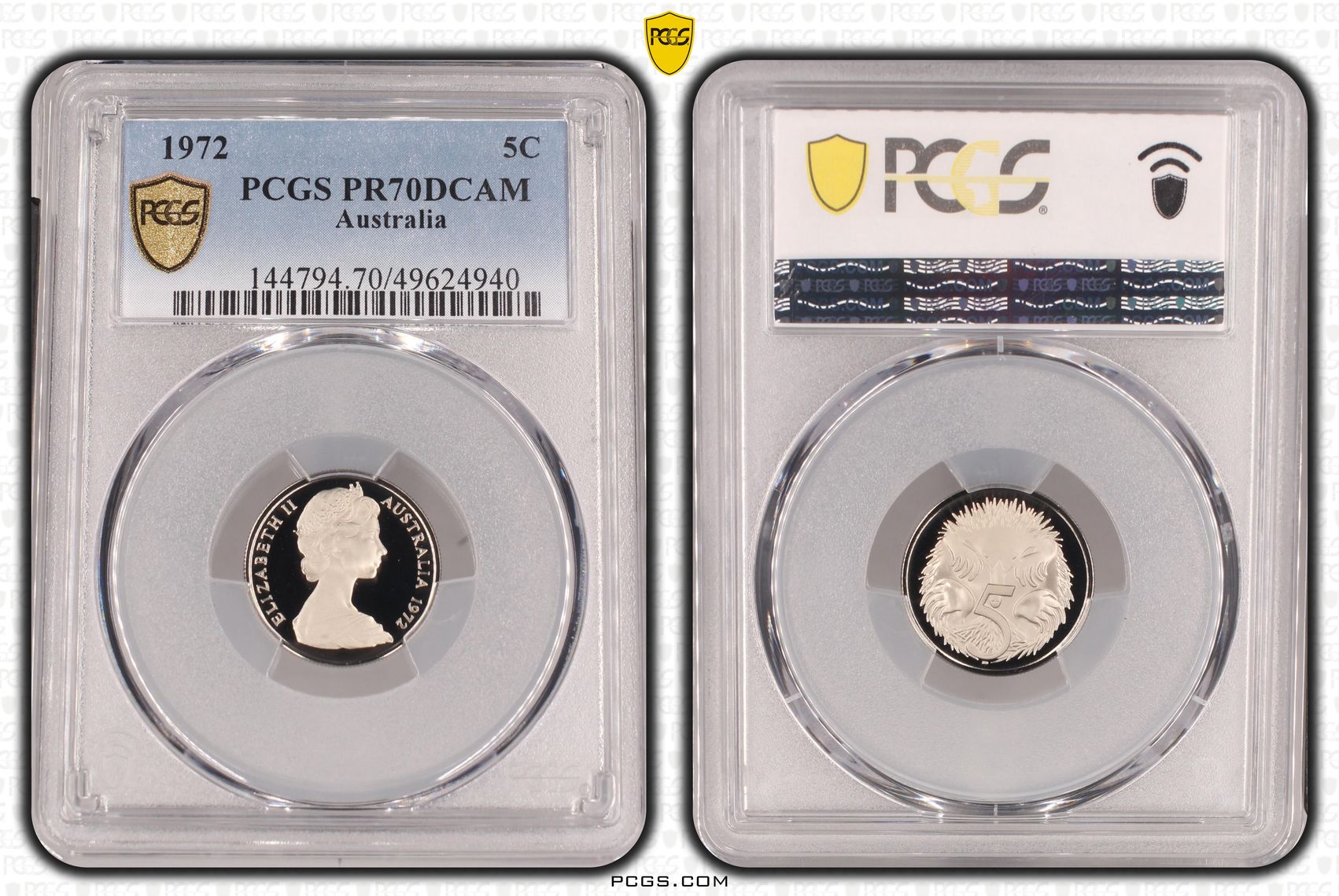 Pop 17/0, Five Cent, 1972, Pcgs Pr70dcam
