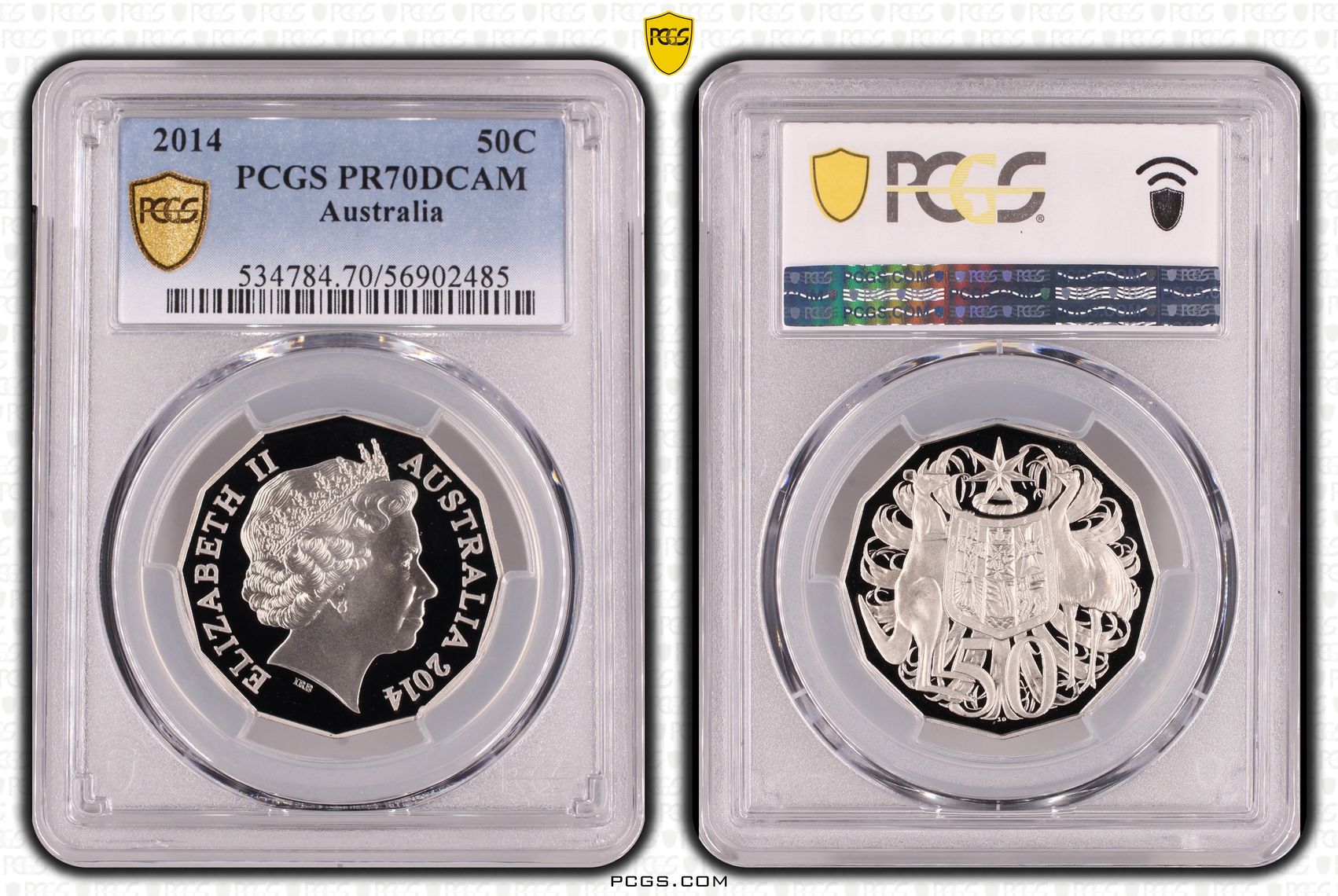 Fifty Cent, 2014, PCGS PR70DCAM