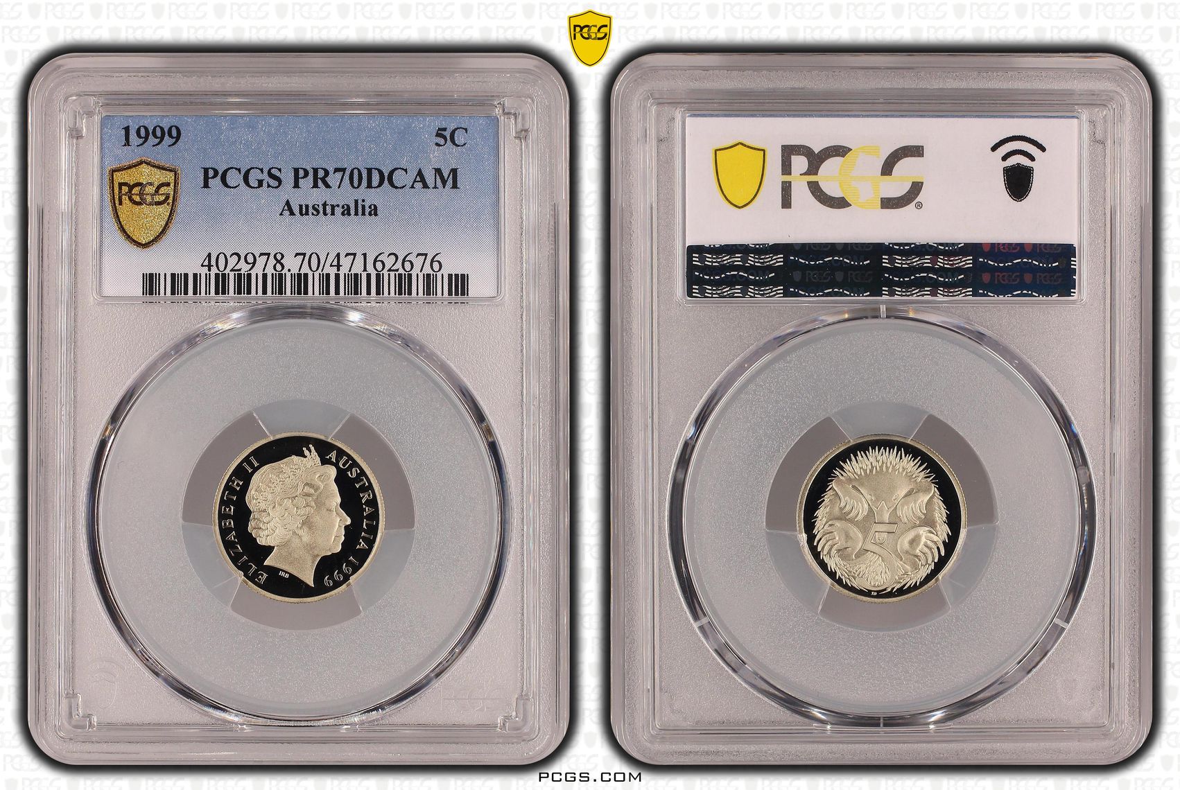 Elizabeth II, Five Cent, 1999, PCGS PR70DCAM