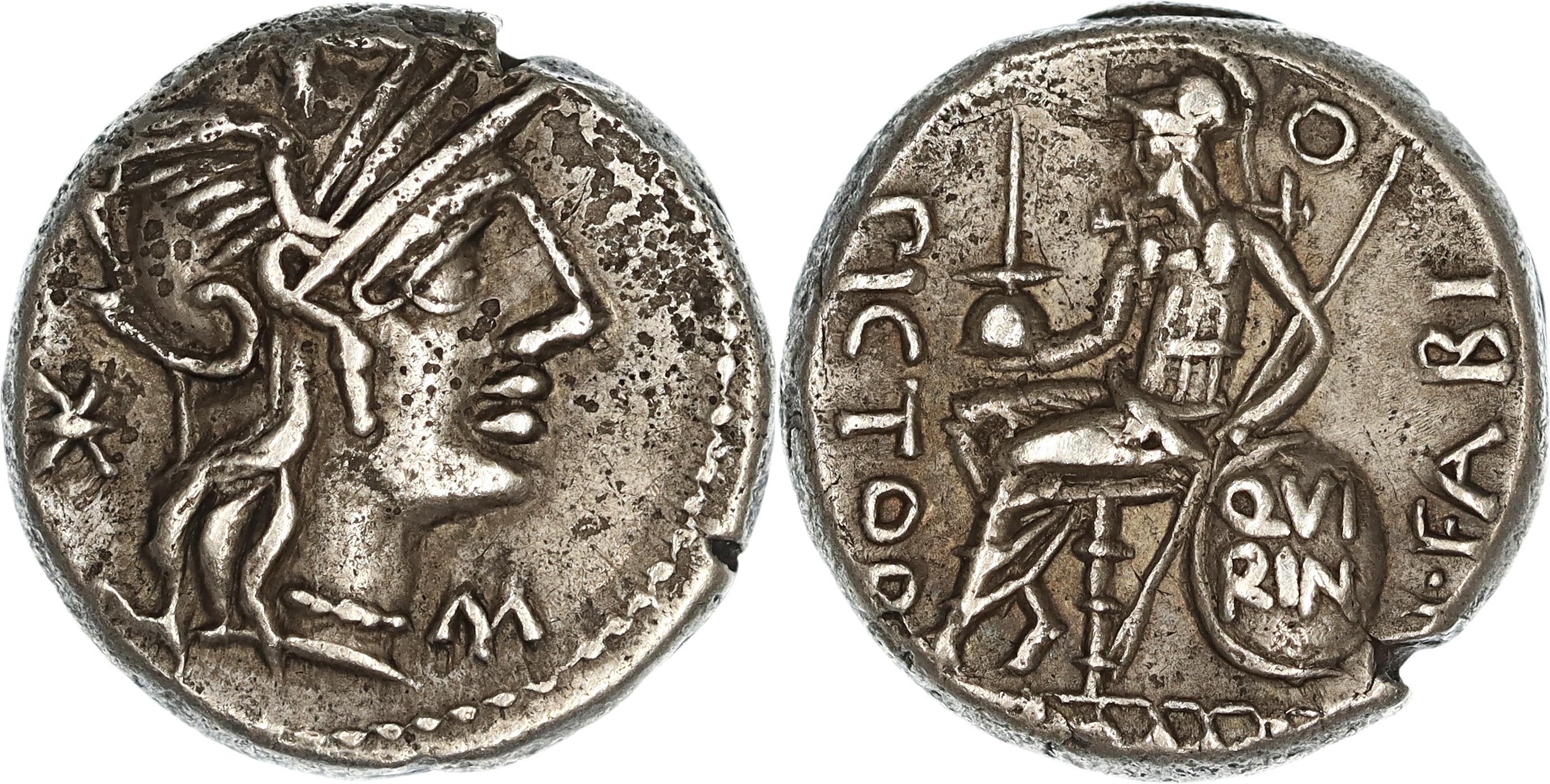 Roman Republic, N. Fabius N.f. Q.n. Pictor, Silver Denarius, 126 BC, VF