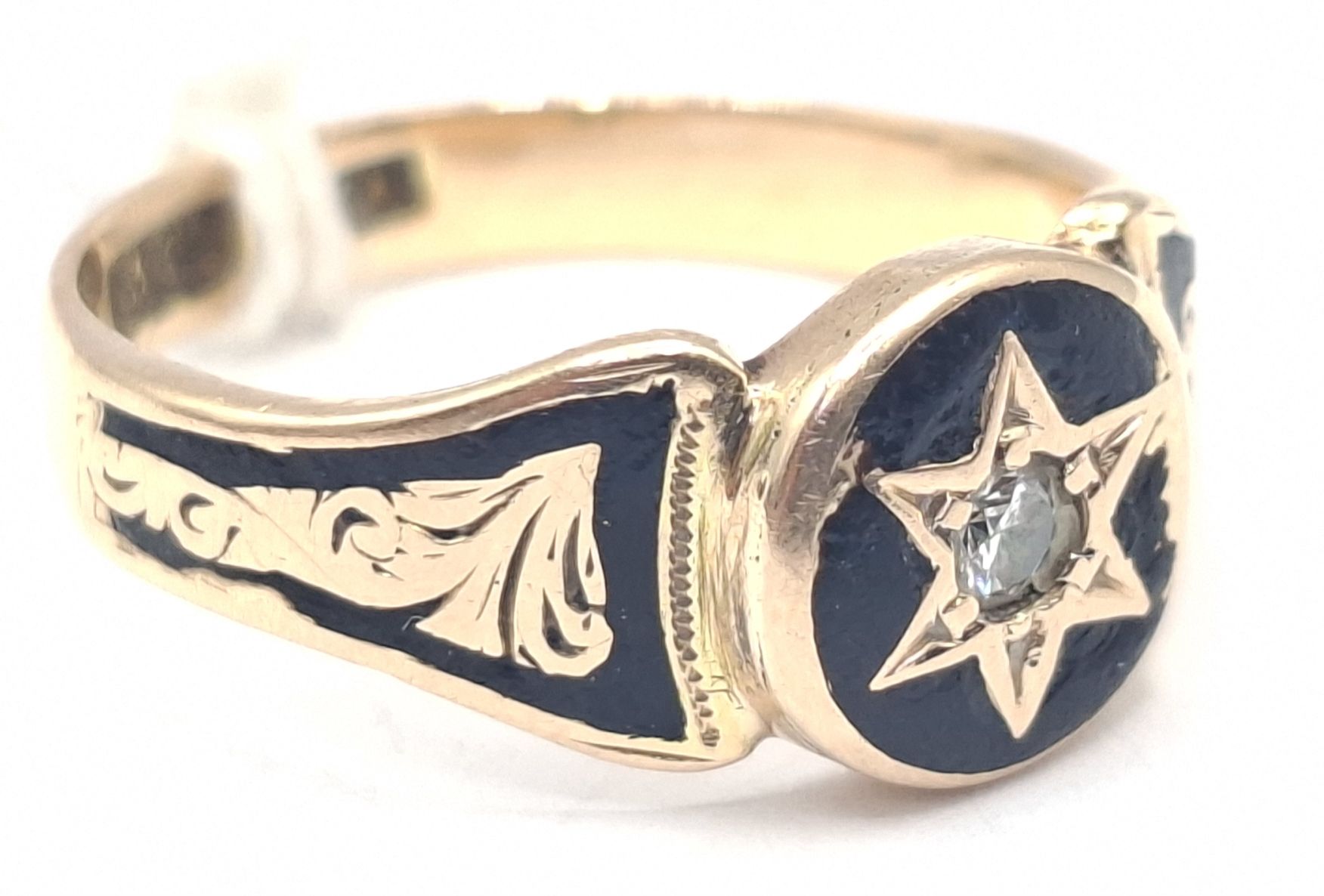 15ct Gold Mourning Ring