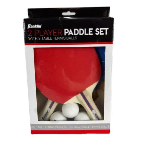 FRANKLIN 2PLLAYER PADDLE SET W/ 3TABLE TENNINS BALLS