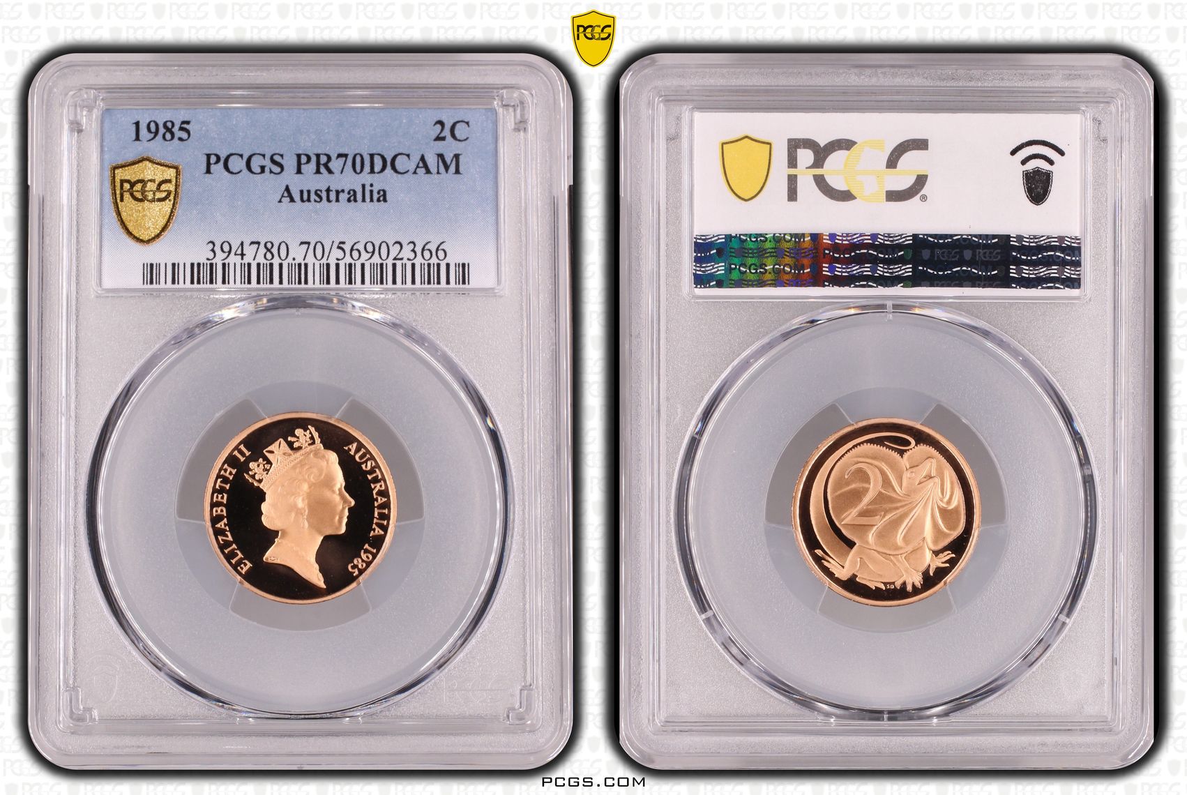 Two Cent, 1985, Pcgs Pr70dcam