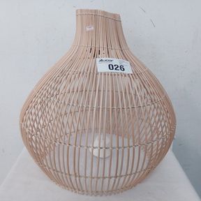 RATTAN WOVEN LIGHT - CALABASH NATURAL - WOVEN PENDANT LIGHT IN CALABASH SHAPE IN NATURAL CANE