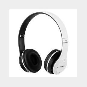 P47 Wireless Bluetooth Headphones - White -Bar 9902078137682- 51745/22856 AS B1 (S9)