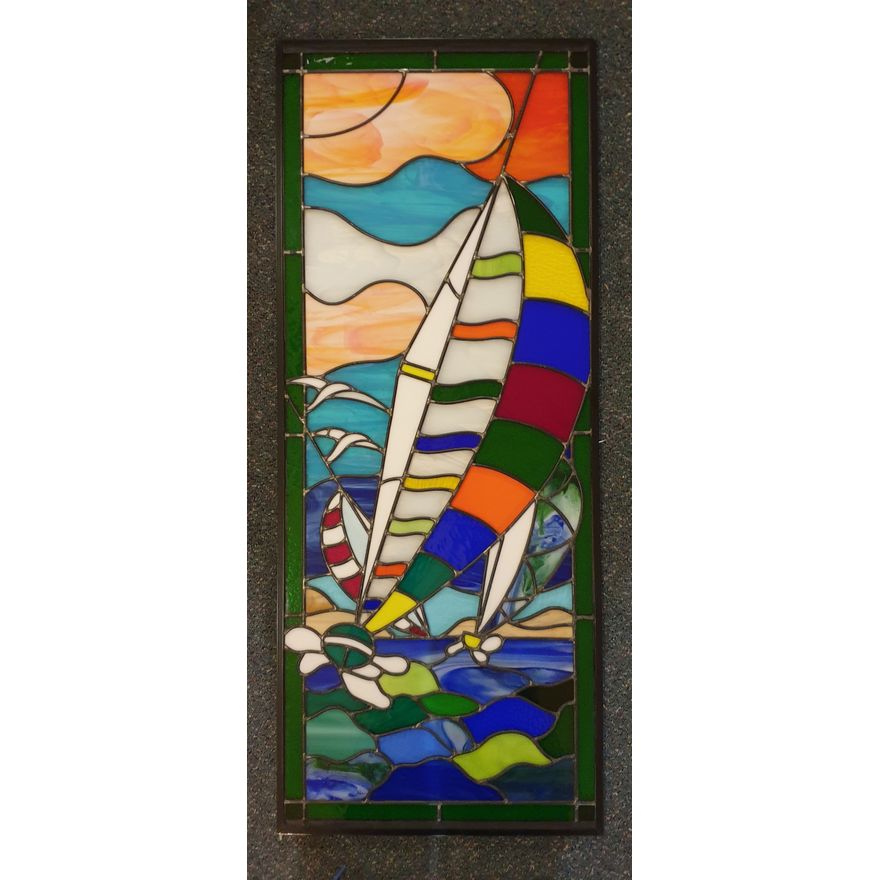 Nautical Theme Leadlight Art (Collection Only)