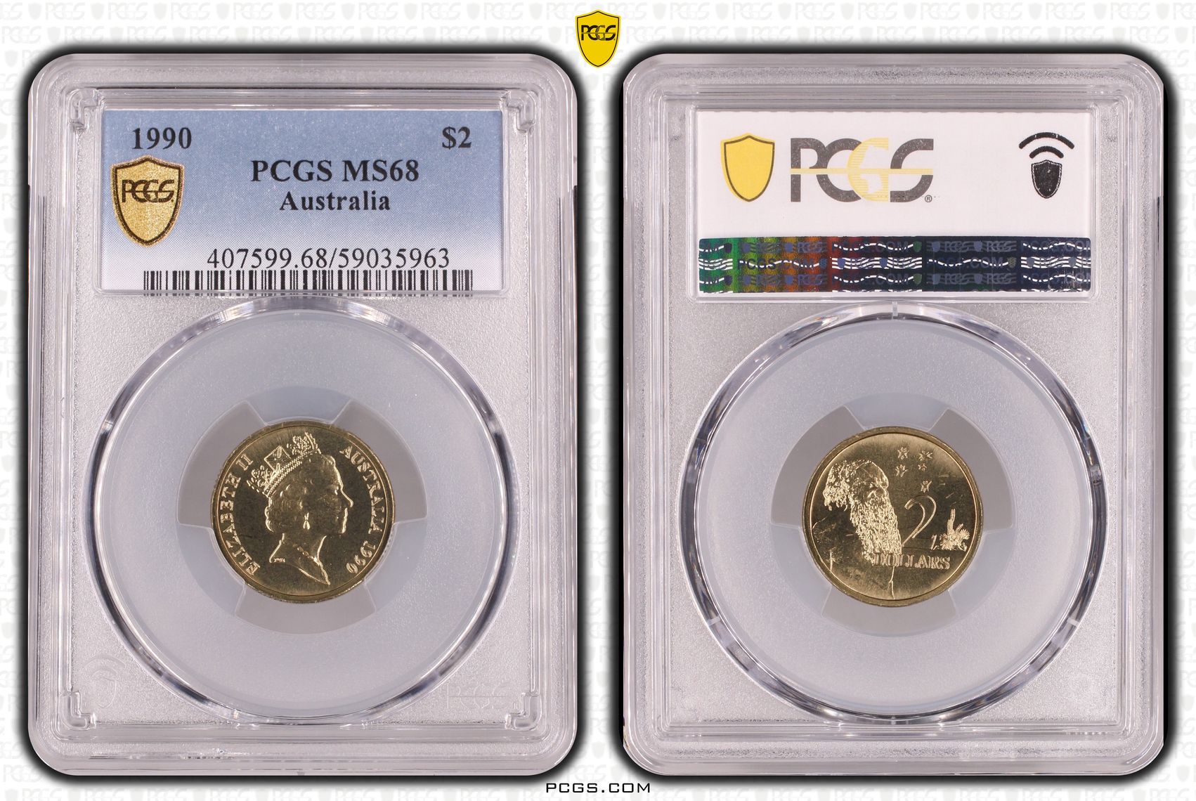 POP 15/0, Two Dollar, 1990, PCGS MS68