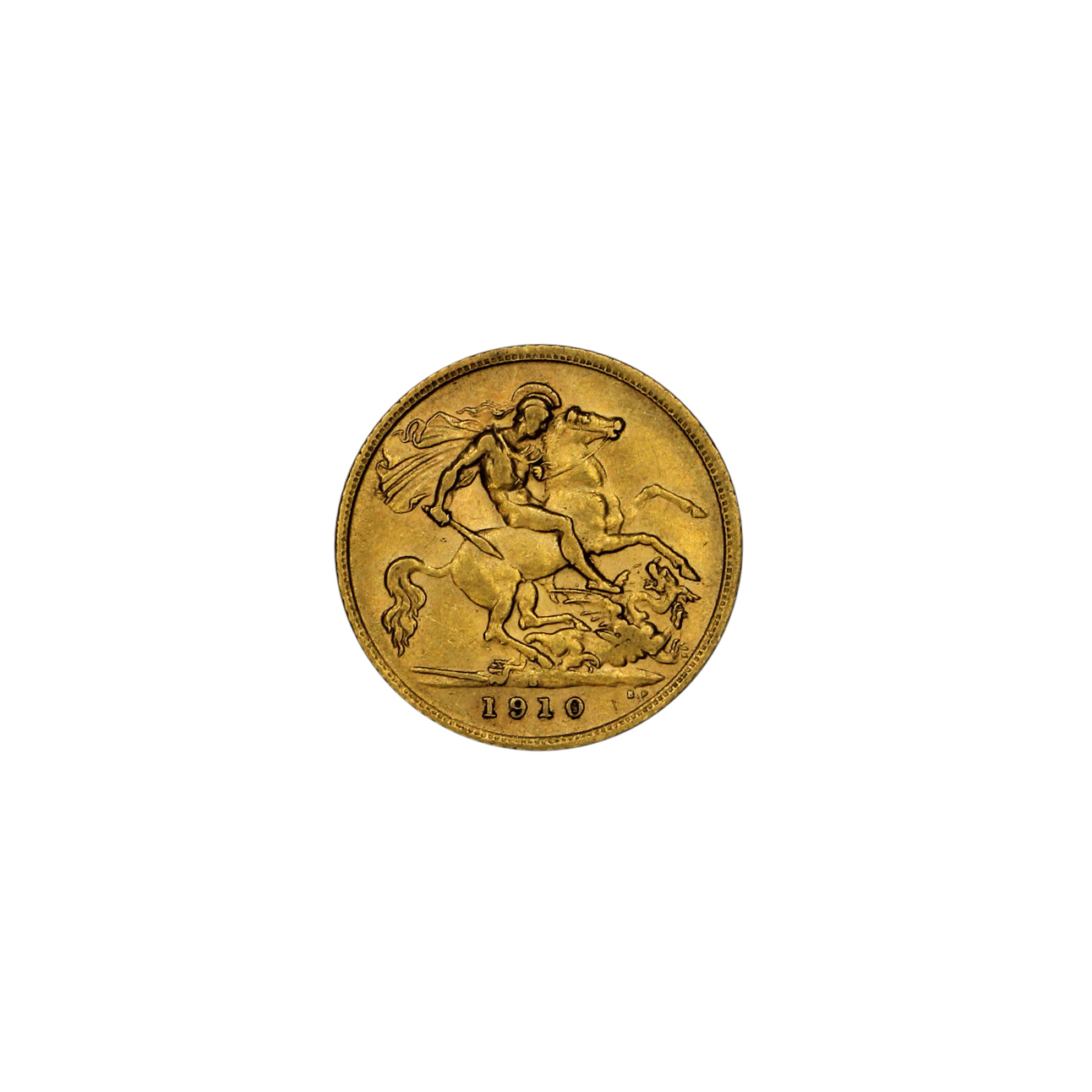 1251. · Edward VII, Half Sovereign, 1910S, gVF