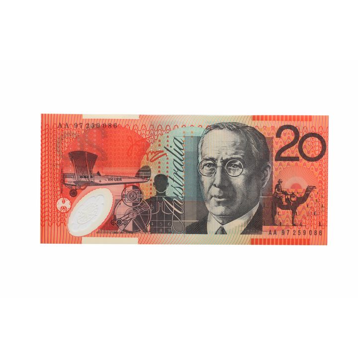 First Prefix - MacFarlane/Evans, Twenty Dollar, 1997 Uncirculated
