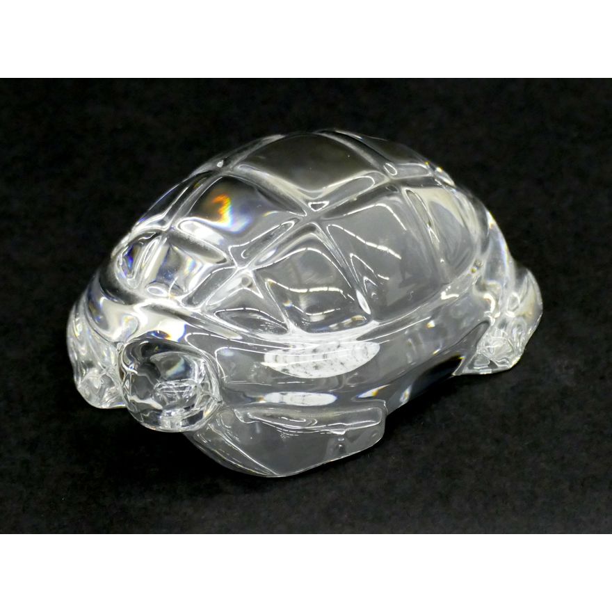 Baccarat Crystal Turtle Paperweight 4''