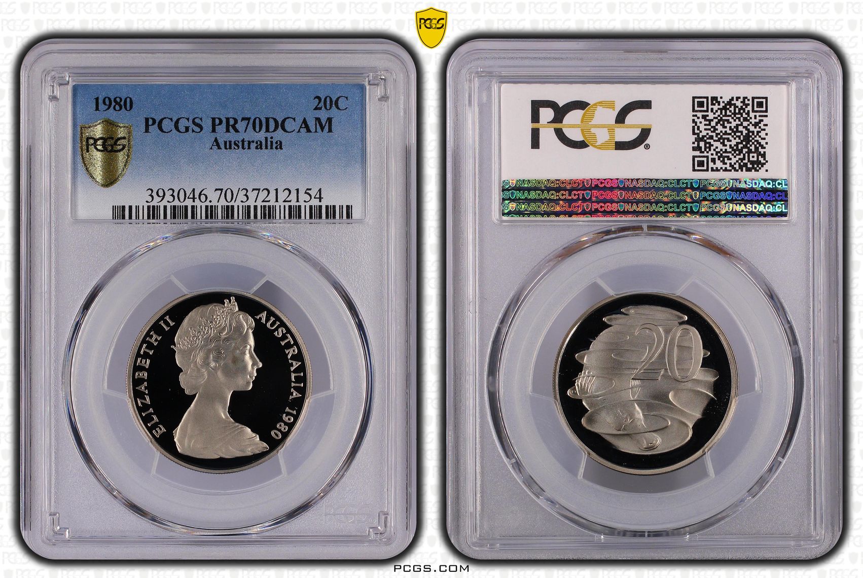 177 · 1980 Australia Twenty Cent, 20c PCGS - PR70DCAM POP 26/0 -154