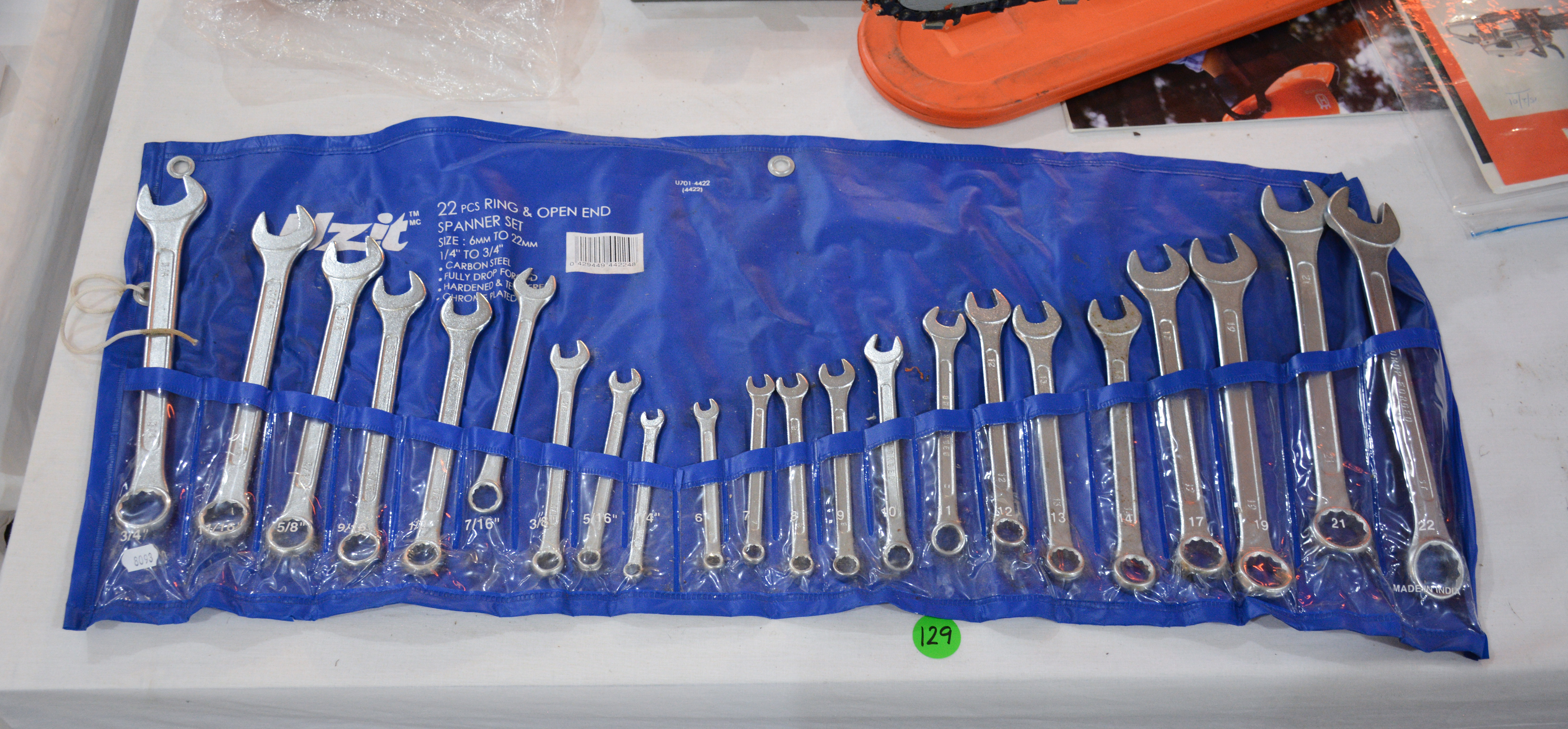 Uzit 22 Piece Ring and Open End Spanner Set — NZ auction result