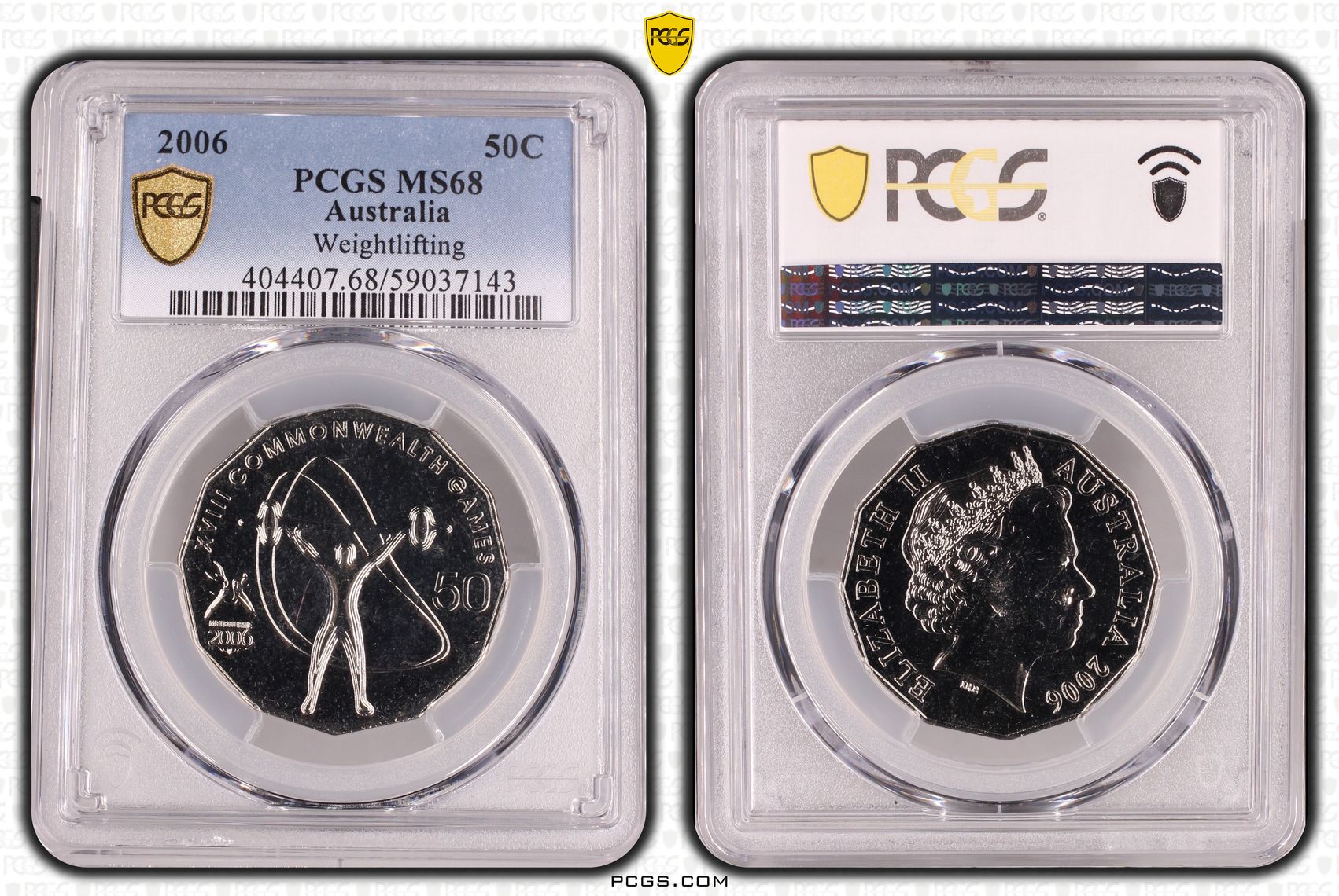 Weightlifting, POP 11/0, Fifty Cent, 2006, PCGS MS68