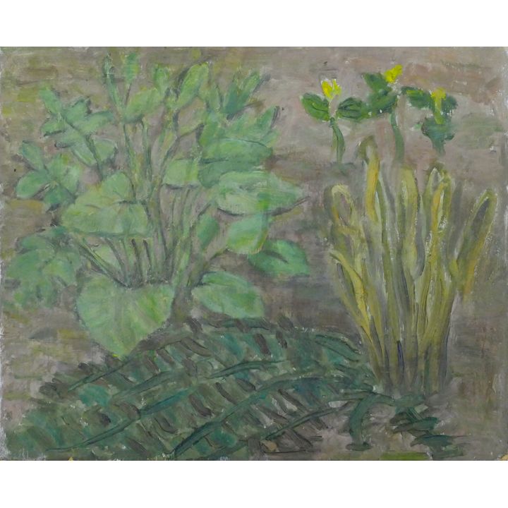 Arthur or Albert Runquist ''Plants'' (Double Sided) Oil on Board