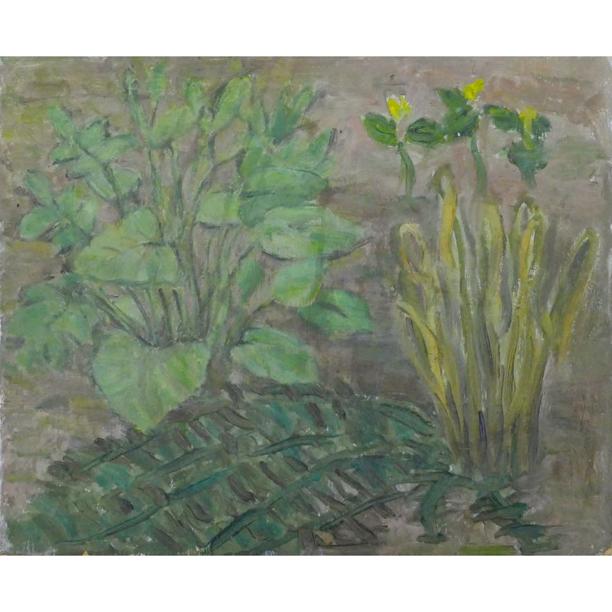 Arthur or Albert Runquist ''Plants'' (Double Sided) Oil on Board