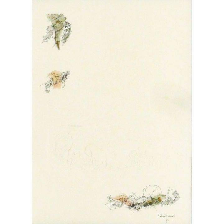 Hoi Lebadang ''Untitled'' 1972 Signed Ink & Collage