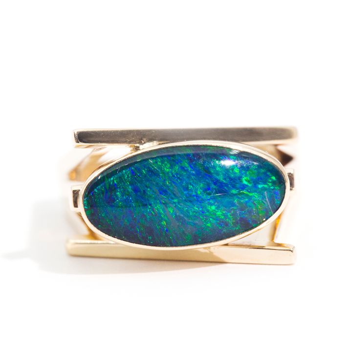 Opal Triplet Vintage Ring