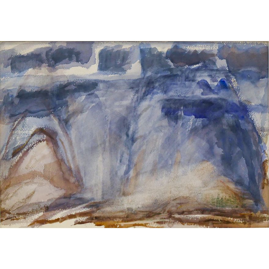 Henry Wentz ''Approaching Storm'' Watercolor Matted 19''x25''