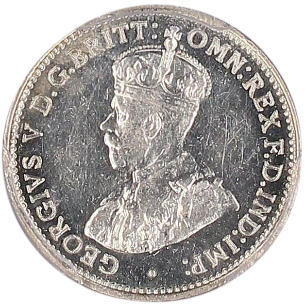 George V, Threepence, 1936, PR 64