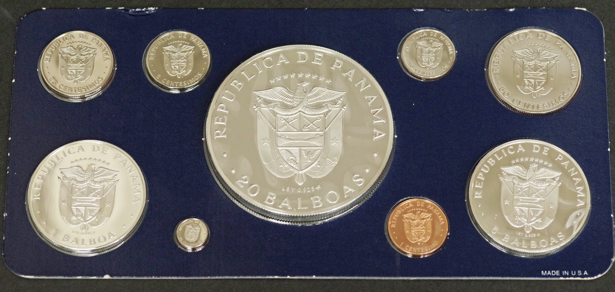 パナマ 銀貨他通常貨 9種揃プルーフセット 1975年 KMPS13 | Taisei Auction