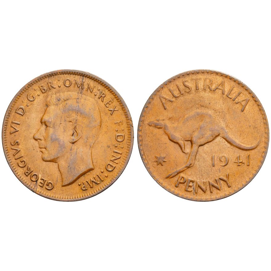 George VI, Penny, 1941,  EF