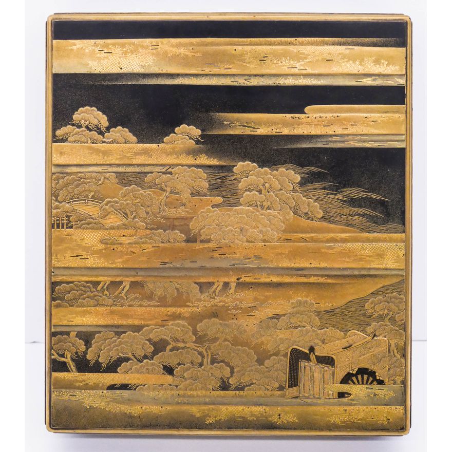 Fine Japanese Meiji Lacquered Suzuribako Writing Box