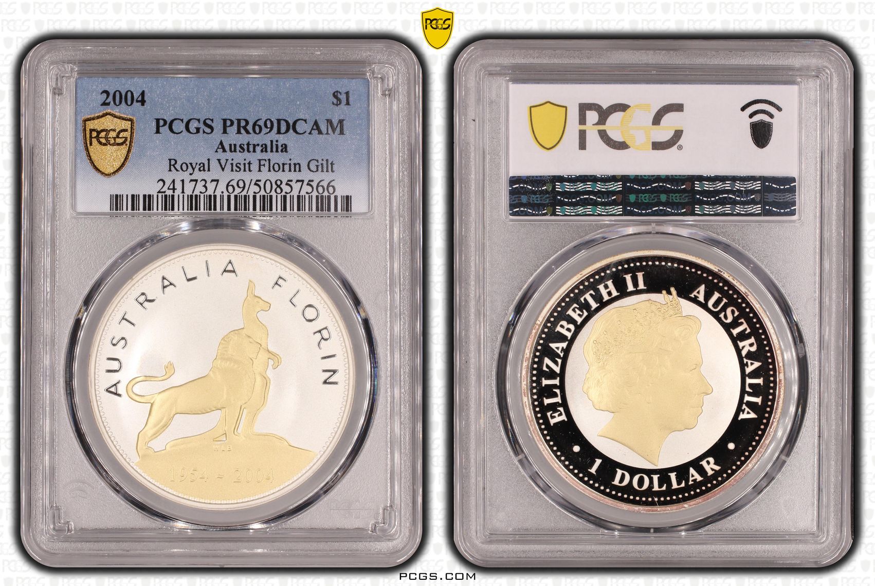 Royal Visit Florin , One Dollar, 2004, PCGS PR69DCAM