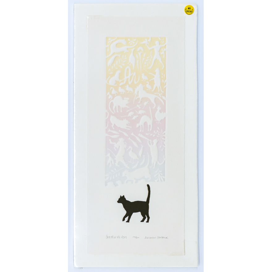 Marianne Wieland ''Cats Through the Ages'' S/N Embossed Print