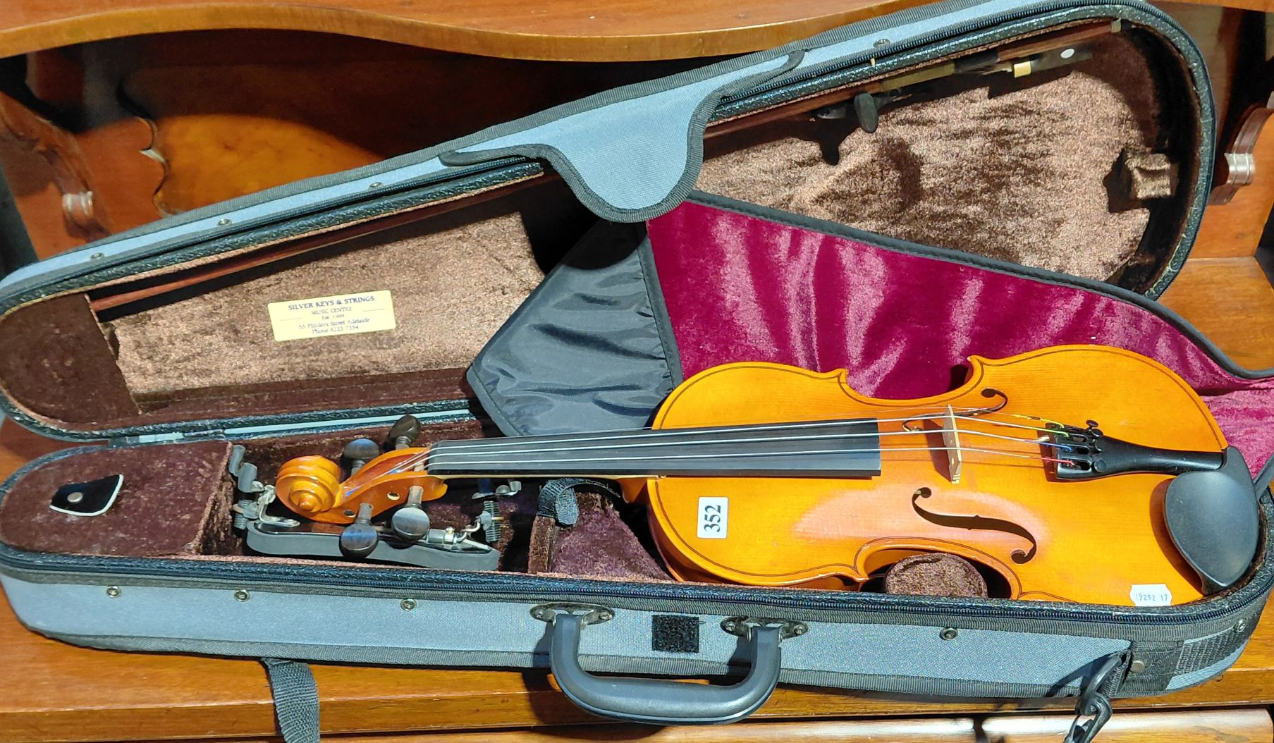 ST ANTONIO CASED VIOLIN AND BOW