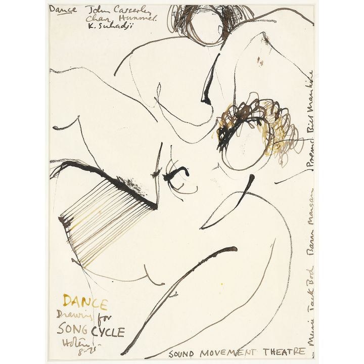 Ralph Hotere 'Dance, Drawing for Song Cycle'