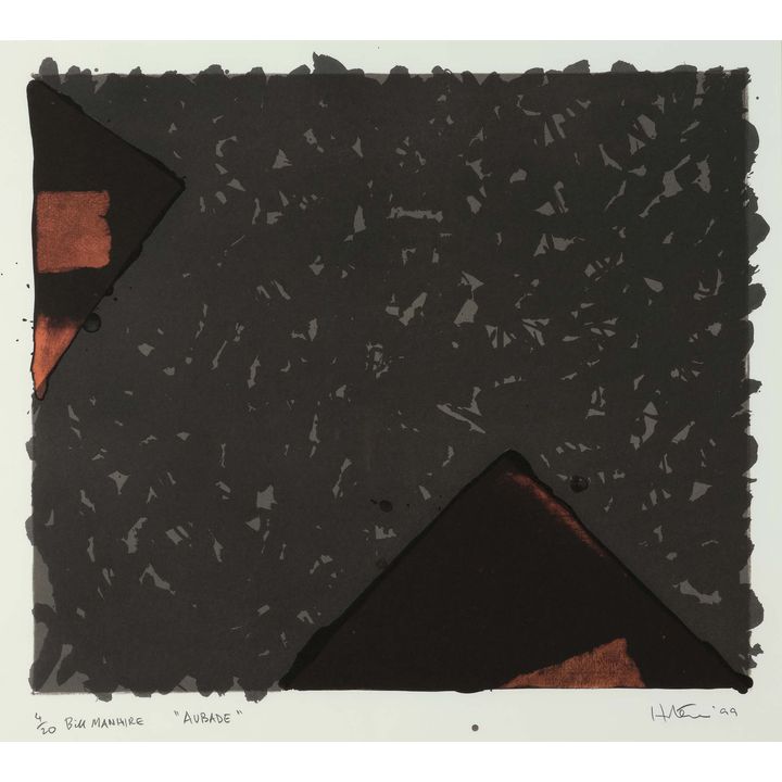 Ralph Hotere 'Bill Manhire “Aubade”'