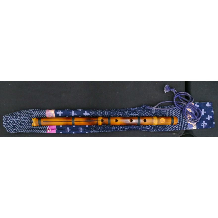 Japanese Sakuhachi Wood Flute with Bag 21.5''
