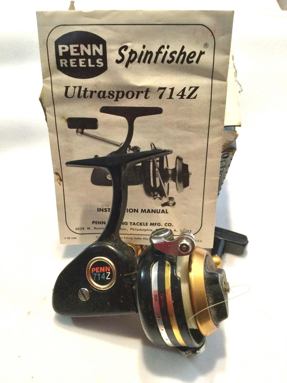 Vintage Penn Ultra Sport 714Z Ultralight Spinning Reel USA