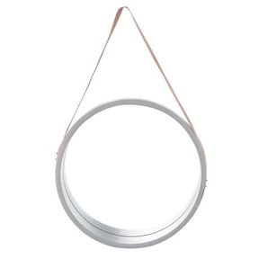Home Quip White Porthole Mirror with Strap 50X50 cm - mirror broken
