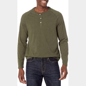 AMAZON ESSENTIALS MENS LONG-SLEEVE HENLEY SHIRTHENLEY SHIRT,XL