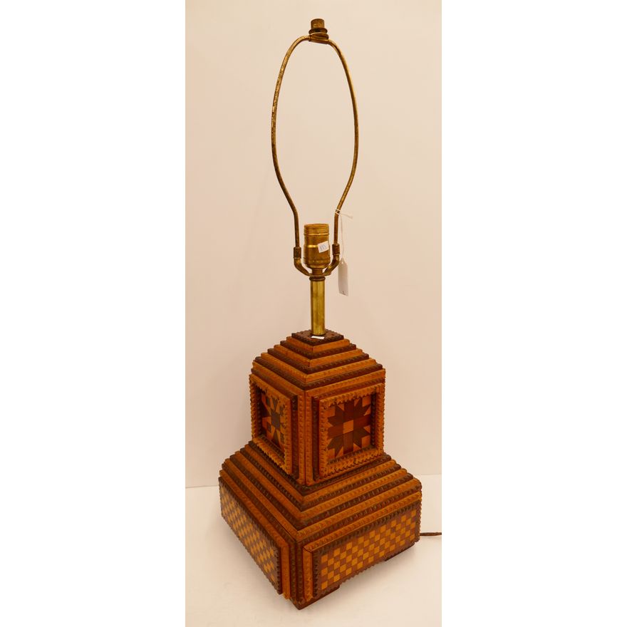 Tramp Art Table Lamp- 27''