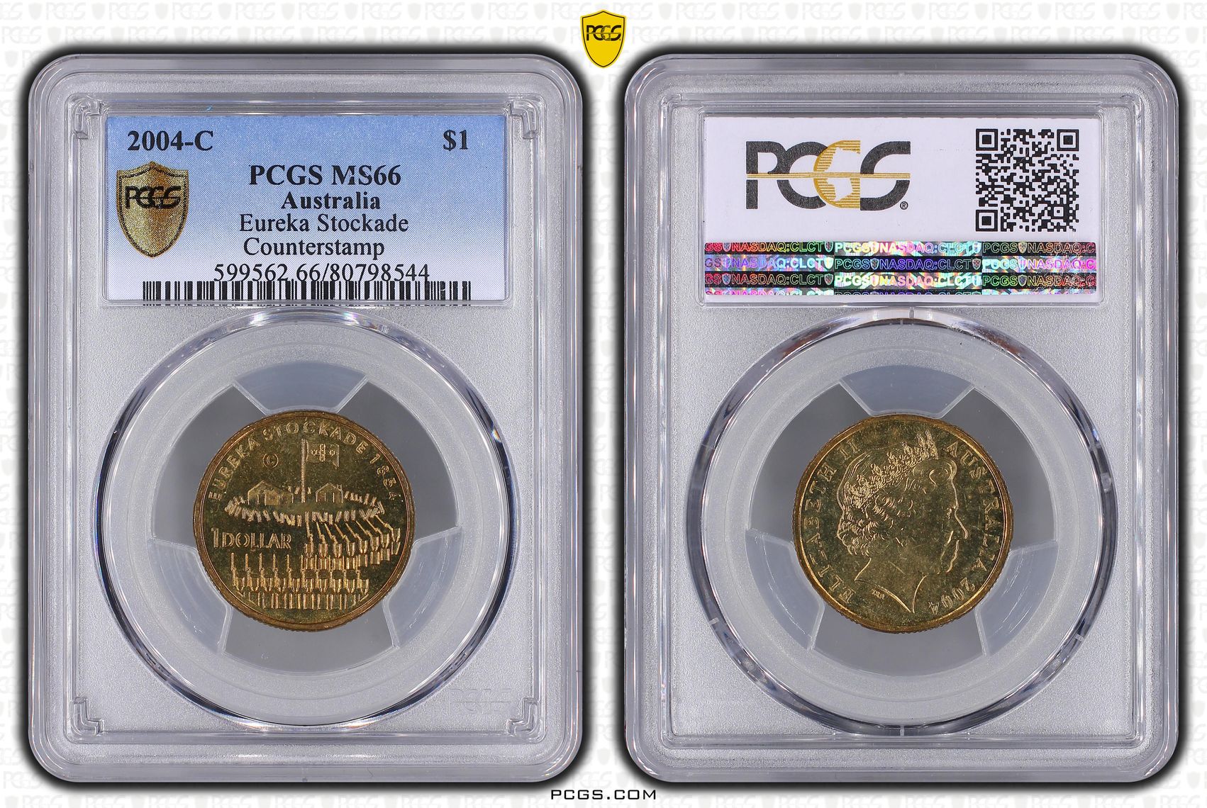 Elizabeth II, Eureka Stockade, One Dollar, 2004-C, PCGS MS66