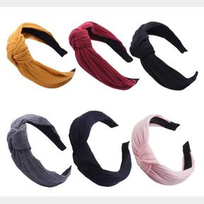 6 Pcs Hair Bandanas Women Hairband, Knitted Cotton Wide-brimmed Headband- 51743/2471 SN B3 (S9)
