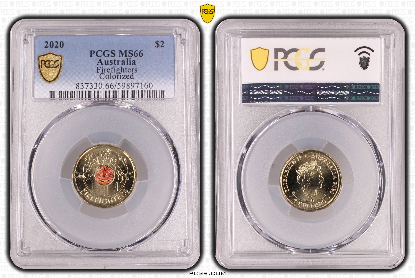 Firefighters Colorized, Two Dollar, 2020, PCGS MS66