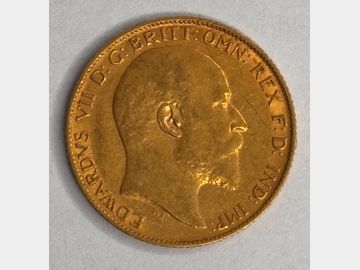1903 EDWARD VII LONDON MINT GOLD HALF SOVEREIGN