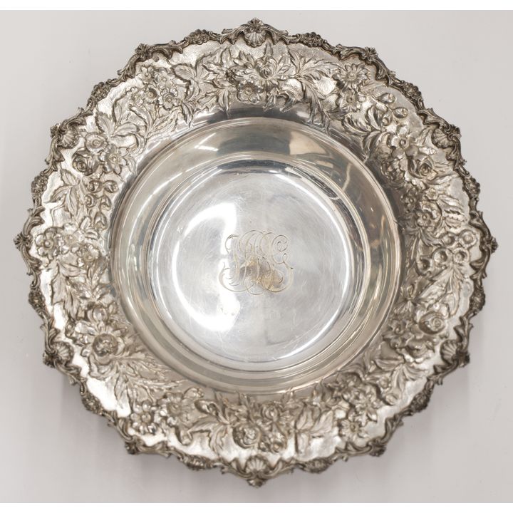 Ornate Kirk & Son Repousse Sterling Bowl