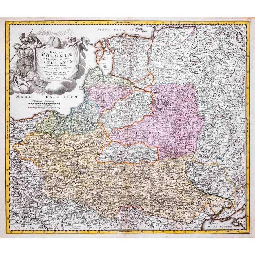 Johann Baptist Homann | Regni Poloniae Magnique Ducat9 Lithuaniae…