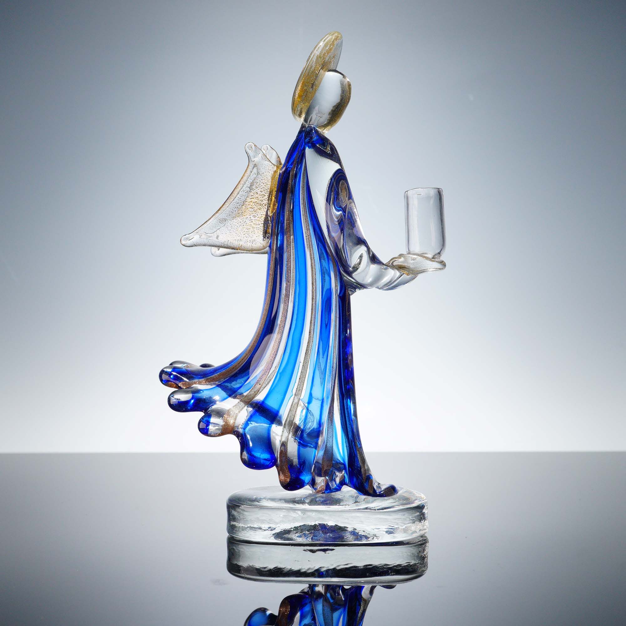 Murano Art Glass Angel Candle Holder | Lion and Unicorn