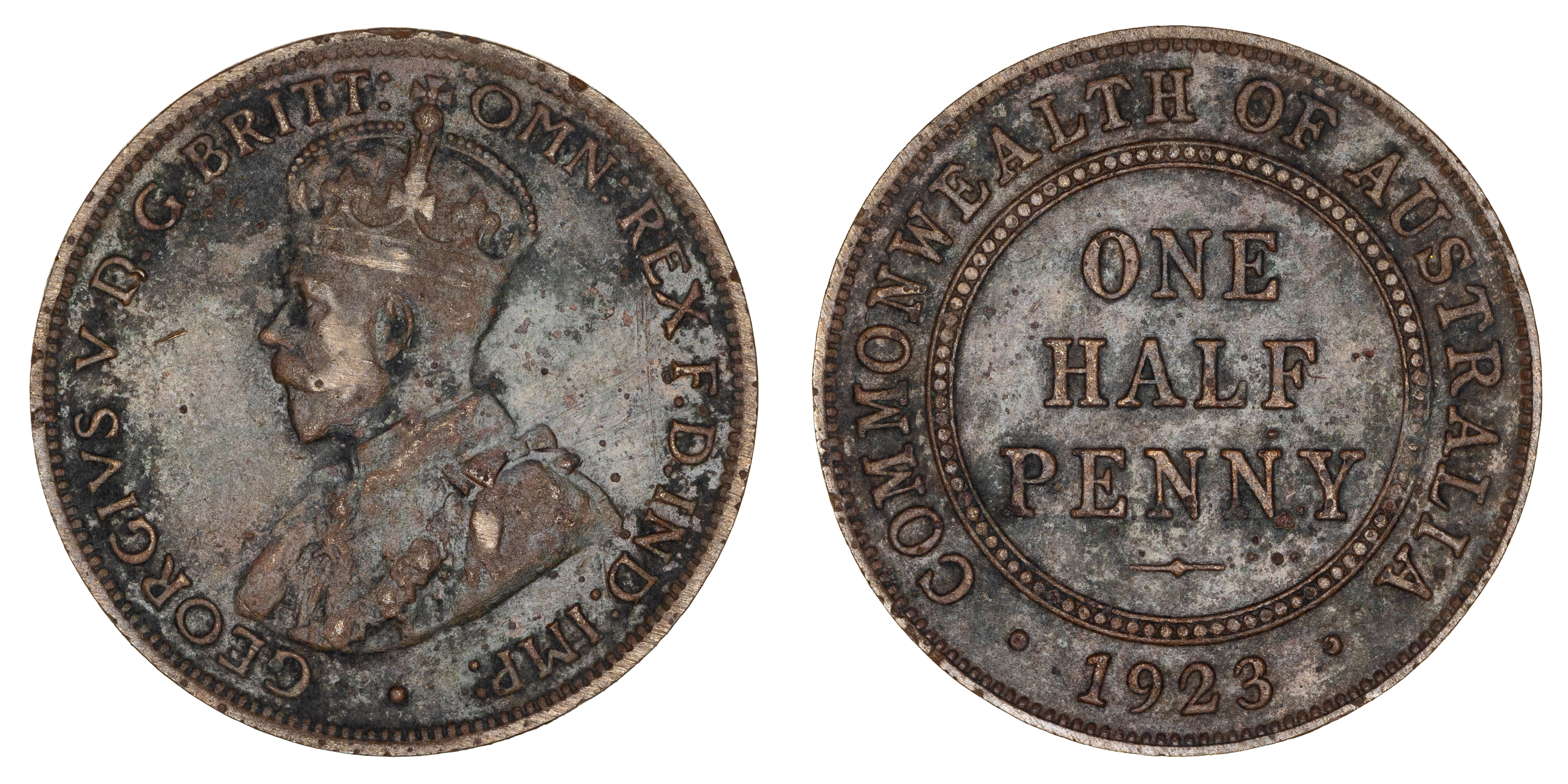 George V, Halfpenny, 1923, aFine