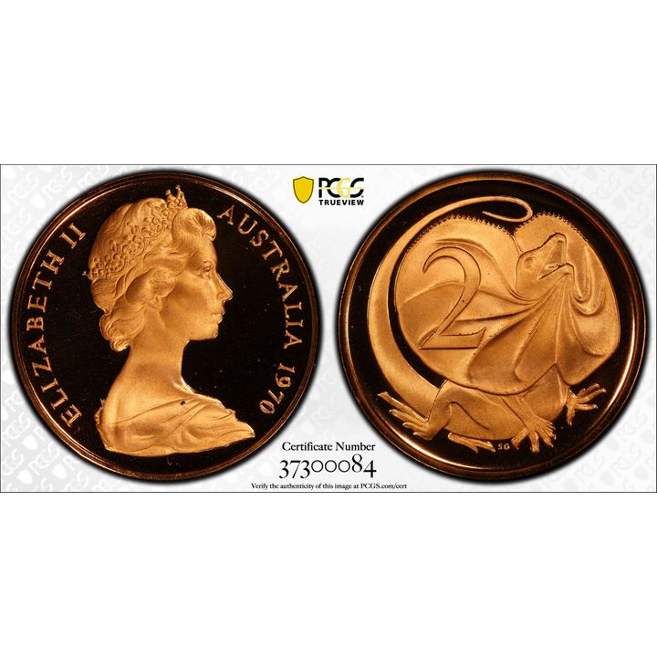 1970 Australia Two Cent, 2c PCGS - PR69DCAM -084