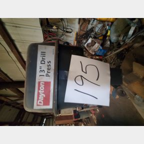 Dayton 3Z993C 13" Drill Press, table, bits, misc